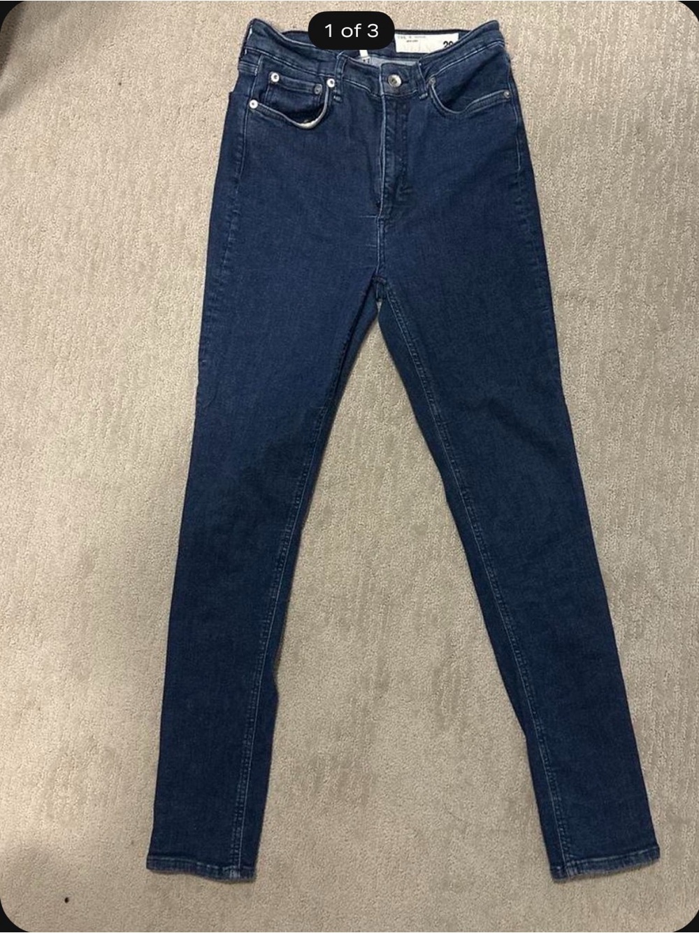 rag & bone Navy High-Rise Skinny Jeans